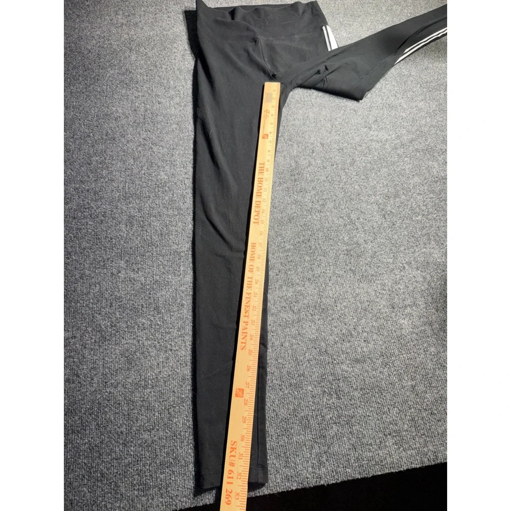 Victoria's Secret Black Side Stripe Fold Over‎ Waistband Leggings Small Regular